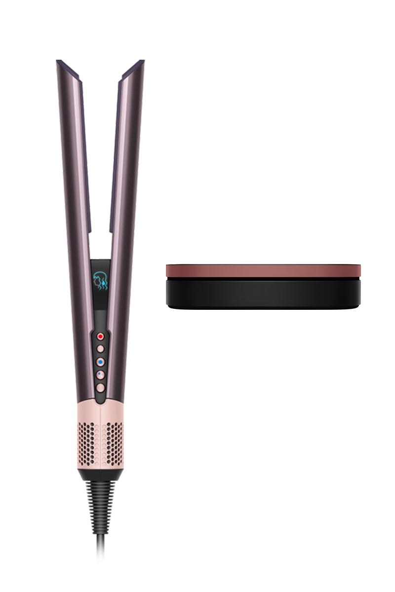 The Dyson Airstrait straightener in Jasper plum. The Dyson Airstrait straightener in Jasper plum.