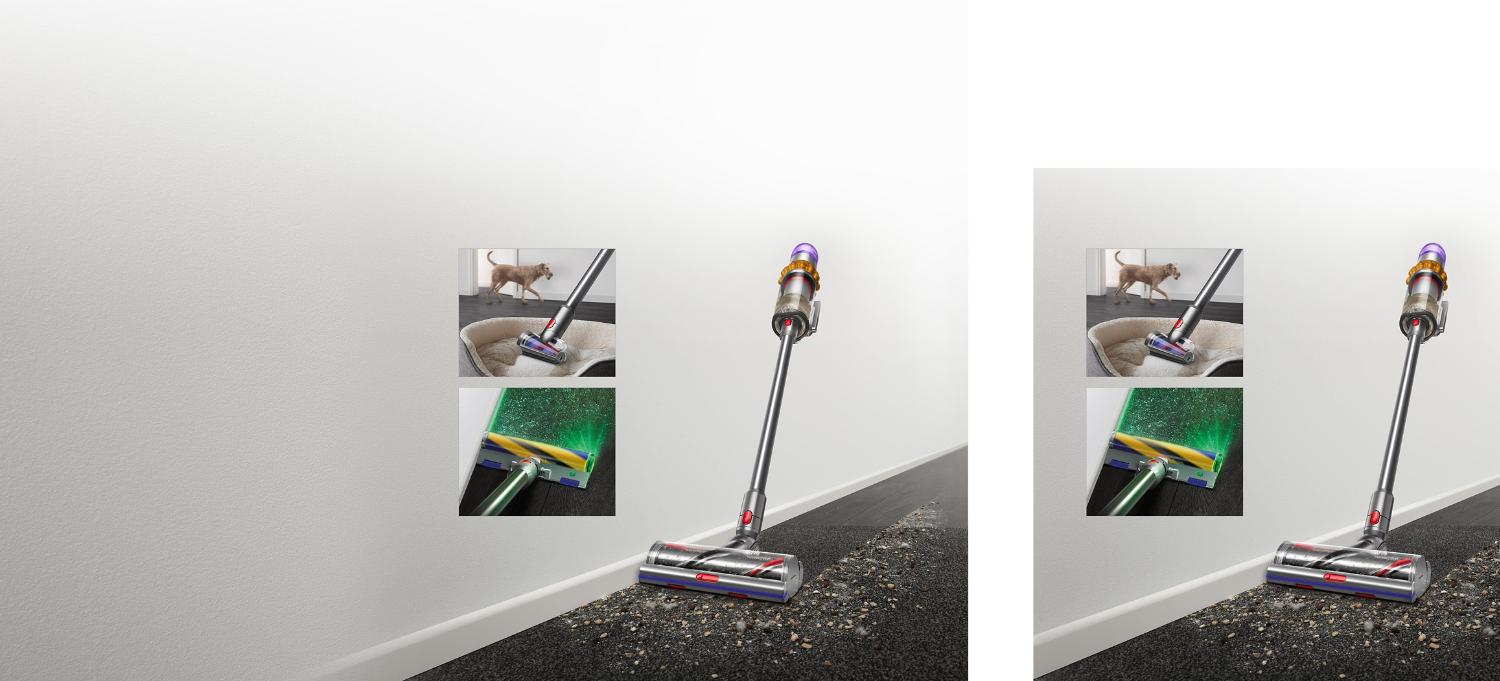 Pet hair being vacuum cleaned from carpet