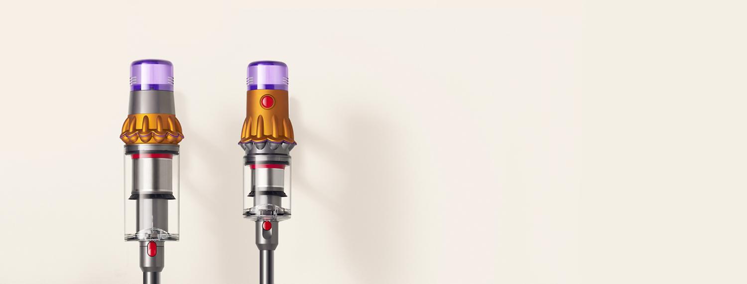 Dyson V12 Detect Slim vacuum bin comparison